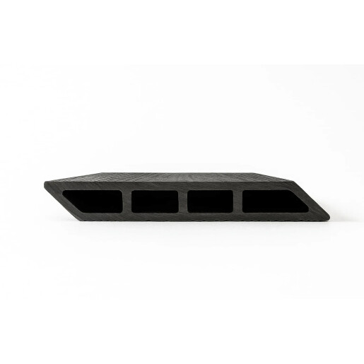 Placa gard WPC forma romb, 3D, culoare Negru, Dimensiune 120x4000mm, Grosime 20.5mm
