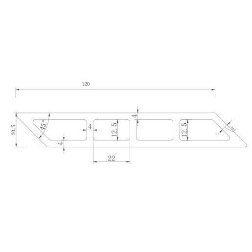 Placa gard WPC forma romb, 3D, culoare Negru, Dimensiune 120x4000mm, Grosime 20.5mm