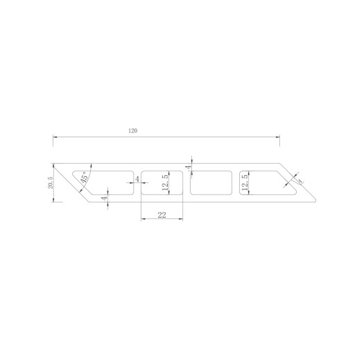 Placa gard WPC forma romb, 3D, culoare Maro, Dimensiune 120x4000mm, Grosime 20.5mm