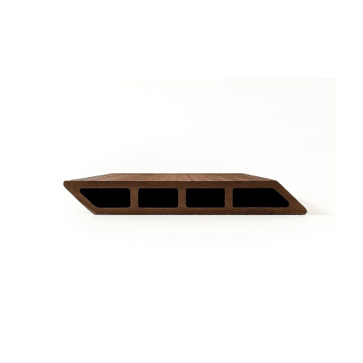 Placa gard WPC forma romb, 3D, culoare Maro, Dimensiune 120x4000mm, Grosime 20.5mm