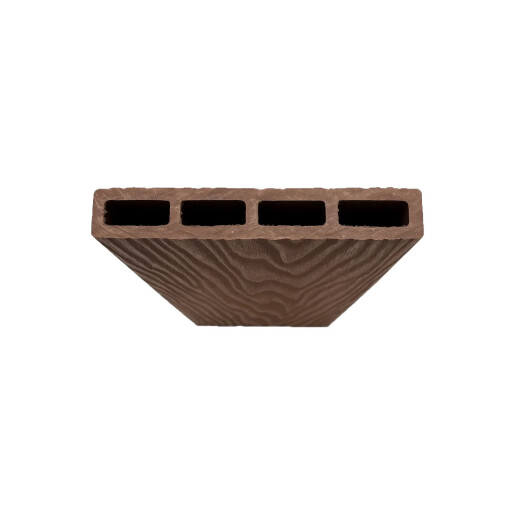 Placa gard WPC 3D Maro, Dimensiune 120x4000mm, Grosime 21mm