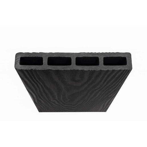 Placa gard WPC 3D Negru, Dimensiune 120x4000mm, Grosime 21mm