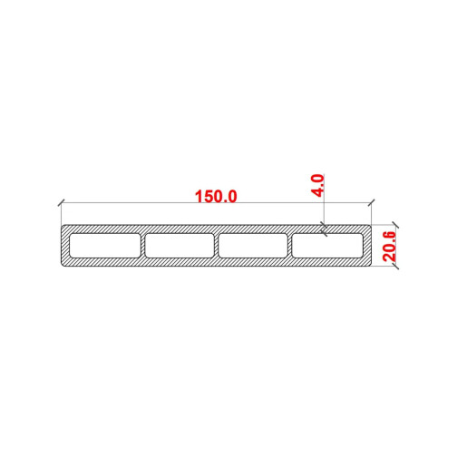 Placa gard tip scandura din WPC lemn compozit, 150x20.6mm, textura lemn gri