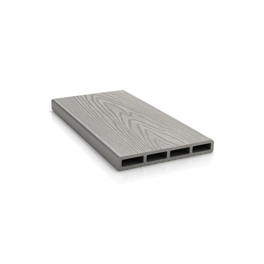 Placa de gard 3D, din compozit de lemn si plastic WPC, culoare gri deschis, 150 x 20 mm, lungime 2m sau 4 m