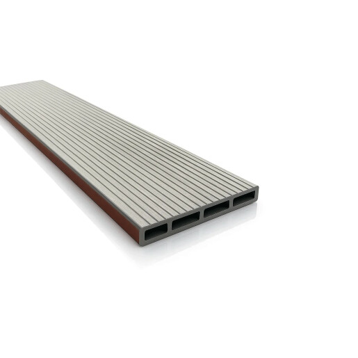 Placa de gard 3D, din compozit de lemn si plastic WPC, culoare gri deschis, 150 x 20 mm, lungime 2m sau 4 m