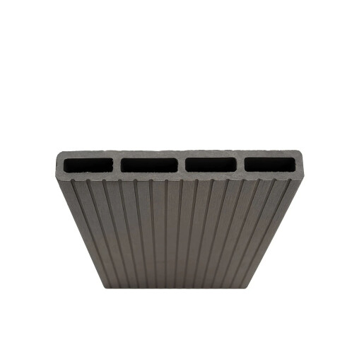 Placa de gard 3D, din compozit de lemn si plastic WPC, culoare gri inchis, 150 x 20 mm, lungime 2m sau 4 m