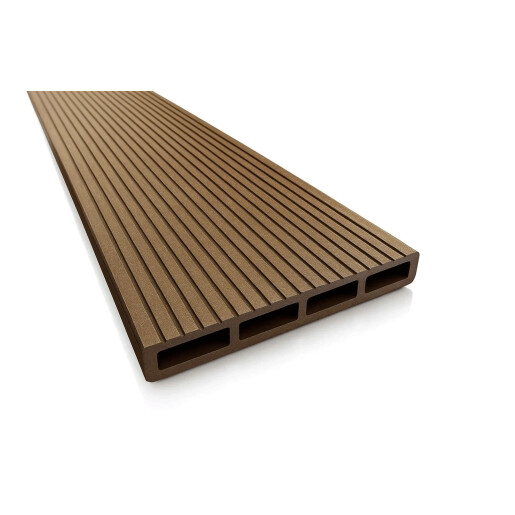 Placa de gard 3D, din compozit de lemn si plastic WPC, culoare maro, 150 x 20 mm, lungime 2m sau 4 m