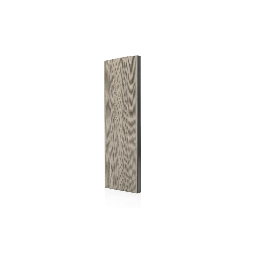 Placa Gard 3D Ambele Fete Textura Lemn WPC Gri Deschis, Dimensiune 150x20mm, Lungime 2m sau 4m