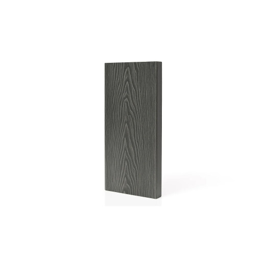 Placa Gard 3D Ambele Fete Textura Lemn WPC Gri Inchis, Dimensiune 150x20mm, Lungime 2m sau 4m