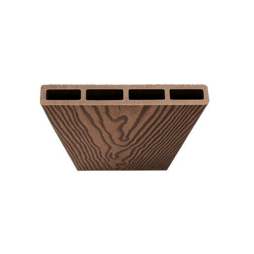 Placa gard WPC 3D ambele fete, Maro, Dimensiune: 150x4000mm, Grosime: 21mm