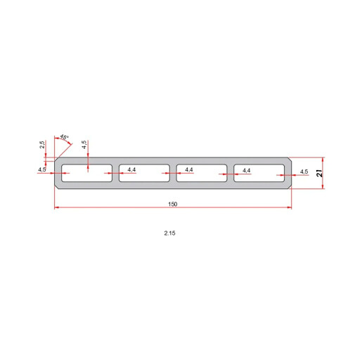Placa gard WPC 3D ambele fete, Maro, Dimensiune: 150x4000mm, Grosime: 21mm