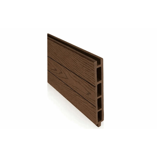 Placa gard WPC cu imbinare, maro, 20x150x4000mm