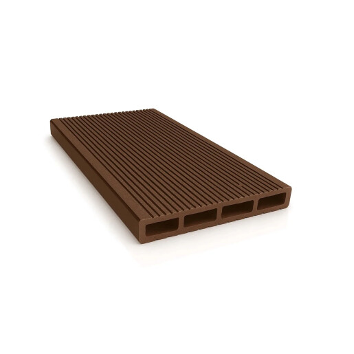 Placa gard tip scandura din WPC lemn compozit, 150x20.6mm, textura periata maro