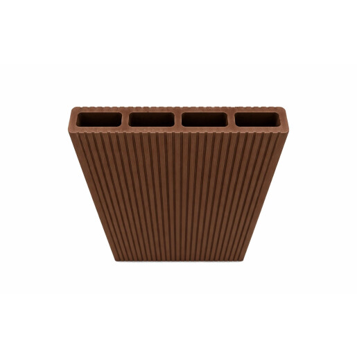 Placa gard tip scandura din WPC lemn compozit, 150x20.6mm, textura periata maro