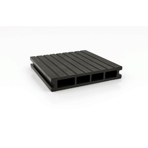 Placa Decking WPC Negru 146x24mm, L 3800mm, Gama ECO 3800 mm