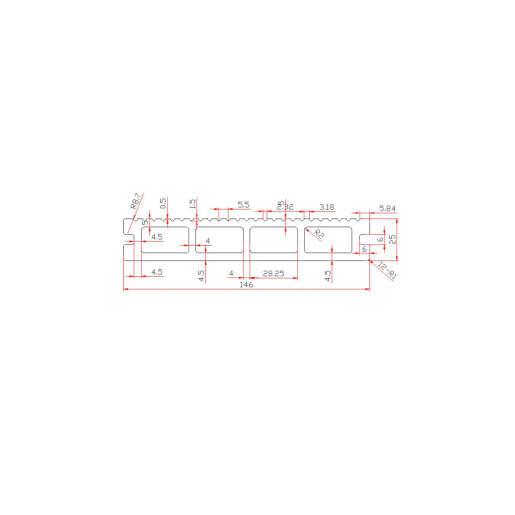 Placa deck terasa WPC 3D, tip pardoseala/dusumea WPC, 145x25 mm, gri deschis lemn 3800 mm