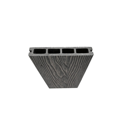 Placa deck terasa WPC 3D, tip pardoseala/dusumea WPC, 145x25 mm, gri antracit lemn 3800 mm
