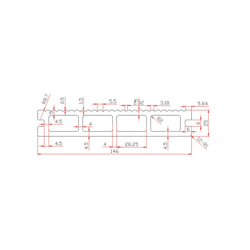 Placa deck terasa WPC 3D, tip pardoseala/dusumea WPC, 145x25 mm, gri antracit lemn 3800 mm
