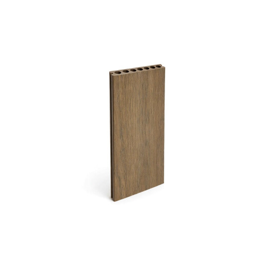 Placa WPC decking antichizat /dungi stejar inchis, gol rotund Dimensiune: 146x22.8mm, Lungime: 3800mm