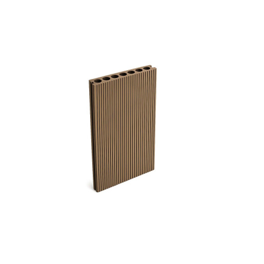 Placa WPC decking antichizat /dungi stejar inchis, gol rotund Dimensiune: 146x22.8mm, Lungime: 3800mm
