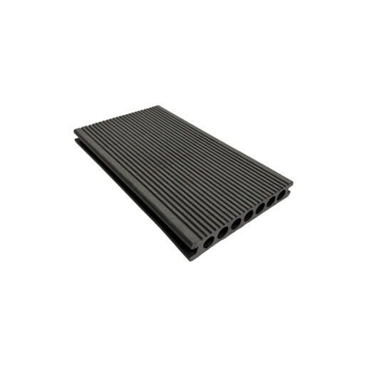 Placa WPC decking antichizat /dungi WPC gri deschis, gol rotund Dimensiune: 146x22.8mm, Lungime: 3800mm