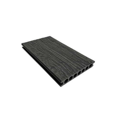 Placa WPC decking antichizat /dungi WPC gri deschis, gol rotund Dimensiune: 146x22.8mm, Lungime: 3800mm