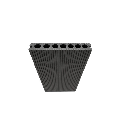 Placa WPC decking antichizat /dungi WPC gri deschis, gol rotund Dimensiune: 146x22.8mm, Lungime: 3800mm