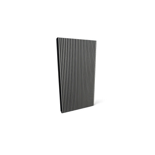Placa Deck 3D Gri din WPC 150x23mm, L 3800mm, Structura cu Gol Rotund pentru Rezistenta Sporita