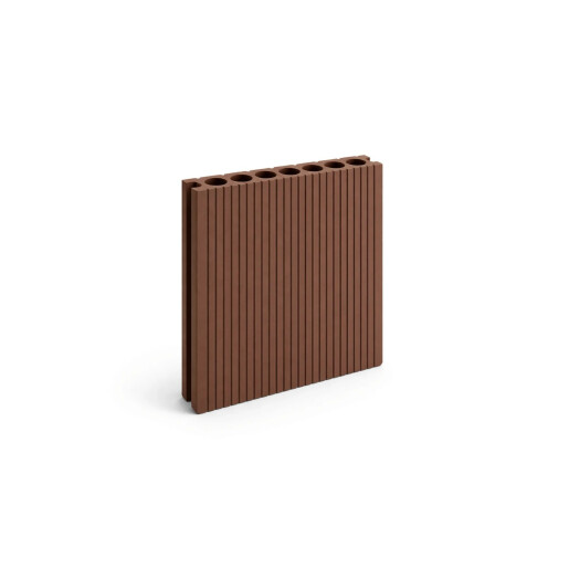 Placa Deck 3D Maro din WPC 145x24mm, L 3800mm, Structura cu Gol Rotund pentru Rezistenta Sporita.