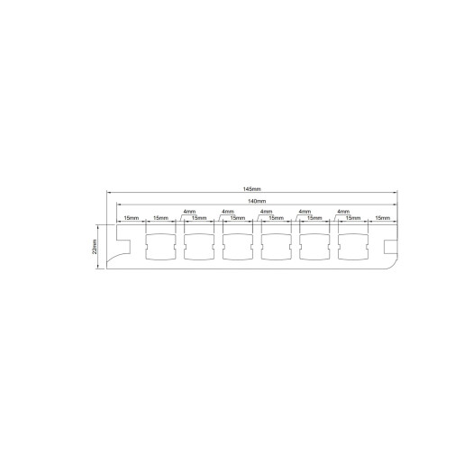 Placa deck terasa WPC PREMIUM, tip pardoseala/dusumea WPC, placa co extrudata, 145x22mm, gri lemn, model No Gap 3800 mm