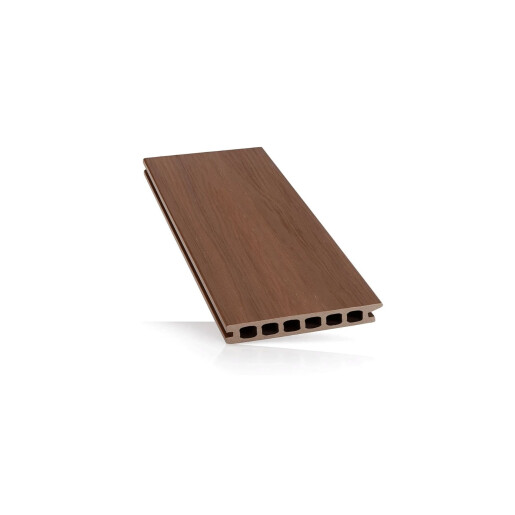 Placa deck terasa WPC PREMIUM, tip pardoseala/dusumea WPC, placa co extrudata, 145x22mm, maro lemn, model No Gap 3800 mm