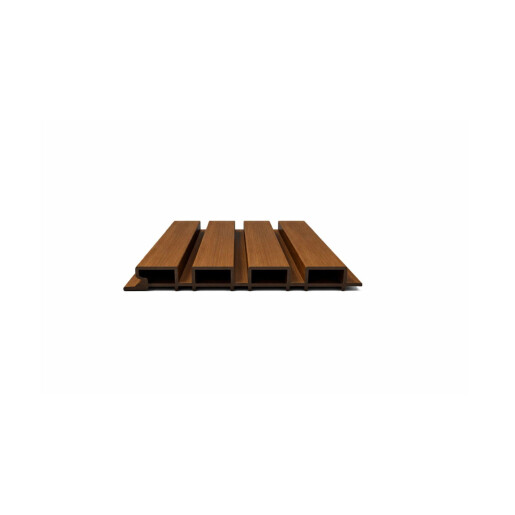Riflaj WPC coextrudat canelat maro tec, Dimensiune: 219x26mm, Lungime: 3600mm
