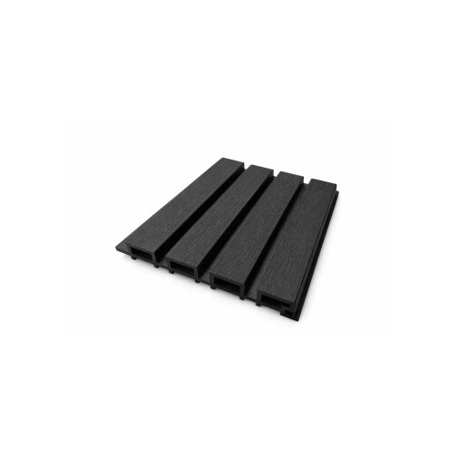 Riflaj WPC coextrudat canelat negru, Dimensiune: 220x26mm, Lungime: 3600mm
