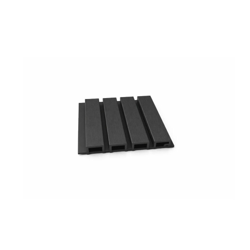 Riflaj WPC semi-coextrudat canelat negru, Dimensiune: 219x26mm, Lungime: 3600mm