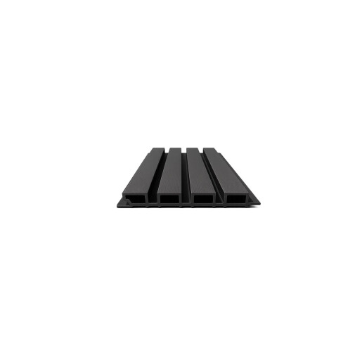 Riflaj WPC semi-coextrudat canelat negru, Dimensiune: 219x26mm, Lungime: 3600mm