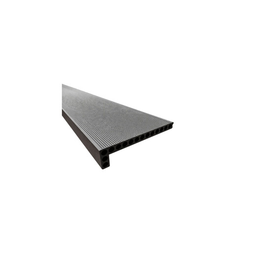 Treapta Decking 3D WPC, dimensiune 300 x 60 x 24 mm, culoare gri inchis