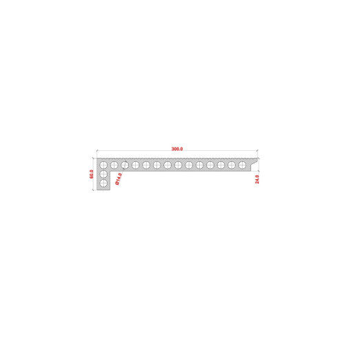 Treapta Decking 3D WPC, dimensiune 300 x 60 x 24 mm, culoare gri inchis