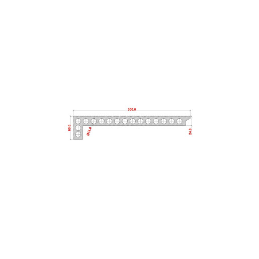Treapta Decking 3D WPC, dimensiune 300 x 60 x 24 mm, culoare maro