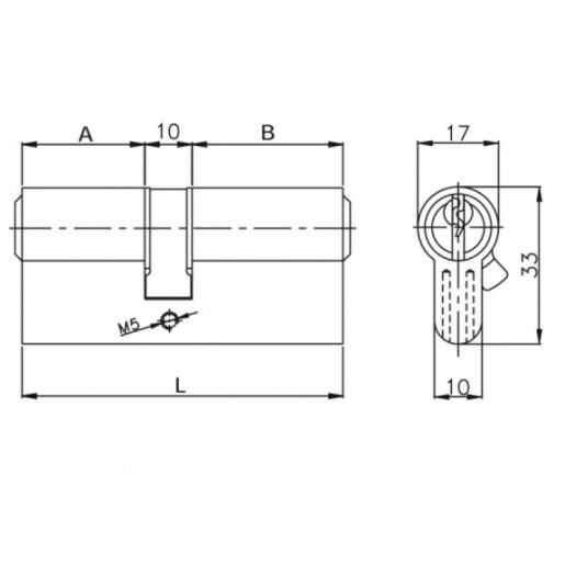 Kit broasca poarta pietonala pentru profil 40x40 mm maner Negru