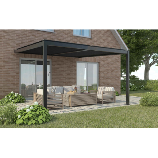 Pergola X Bioclimatica, Pavilion cu prindere pe casa, Premium, Aluminiu