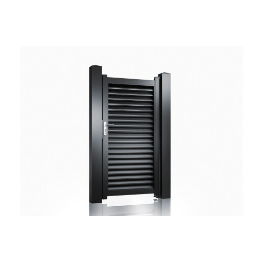 Poarta pietonala aluminiu 900x1800 mm, model Jaluzea Suprem, negru