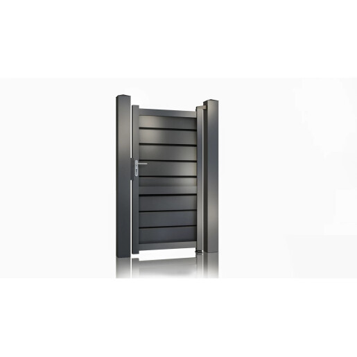 Poarta pietonala aluminiu 900x1800 mm, model Baldur, gri antracit