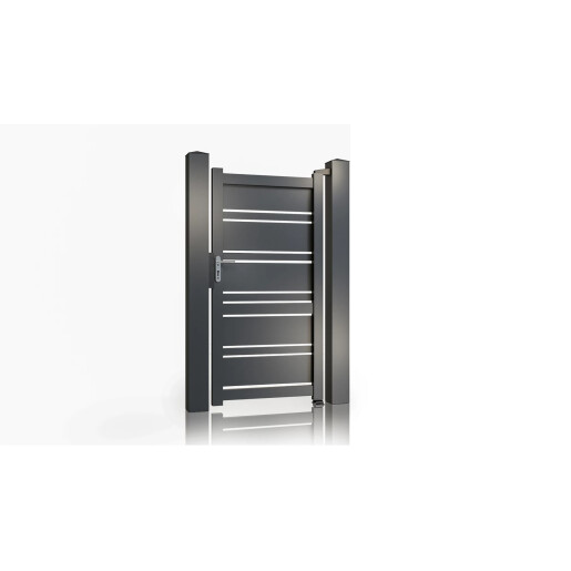 Poarta pietonala aluminiu 900x1800 mm, model Neptun, gri antracit