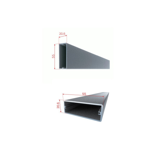 Poarta culisanta aluminiu 3000x2000 mm, model Neptun, gri antracit