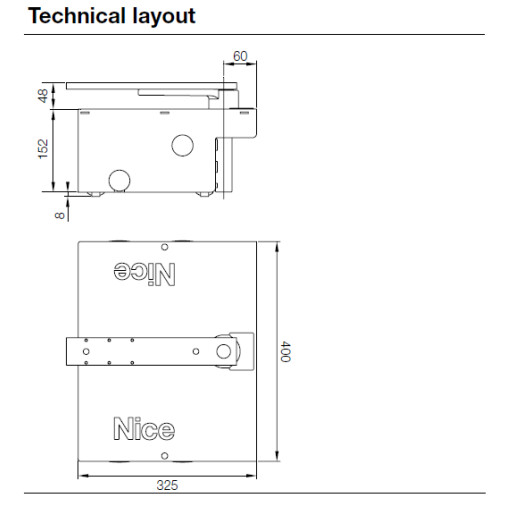 Motoreductor ingropat pentru automatizare poarta batanta cu canat de pana la 5m, Nice BIG-FAB BM5024