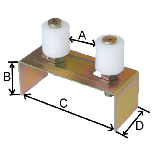 CH240 Ghidaj superior in forma de U cu 2 role Ø 41 mm