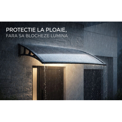 Copertina metalica cu plastic rigid - Culoare policarbonat / transparent - 1050mm