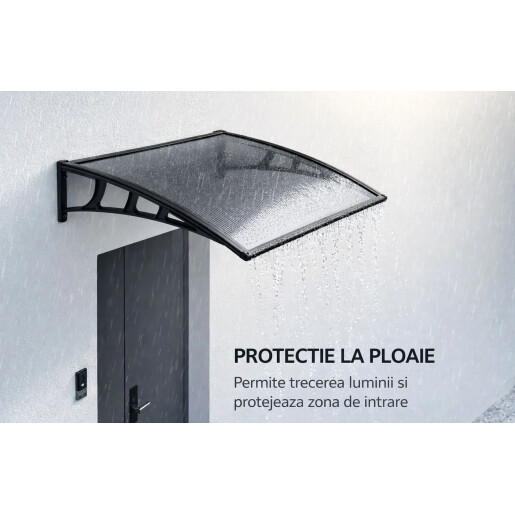 Copertina metalica cu plastic rigid - Culoare: fumuriu - 700 mm