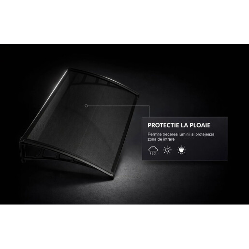 Copertina metalica cu plastic rigid - Culoare: fumuriu - 700 mm