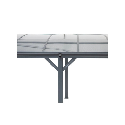 Copertina auto Omega, carport aluminiu cu policarbonat, 3000x5050 mm, gri antracit